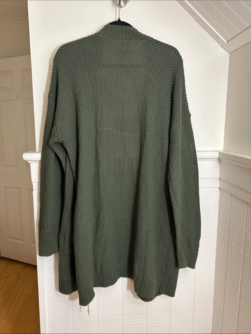 GAP Dark Green 100% Natural Fiber Long Cardigan Sweater size XL NWT - Picture 5 of 5